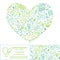 healthcare doodles shaped in heart. Vector template.