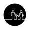 Healthcare family silhouette icon
