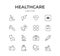 Healthcare Line Icons Set