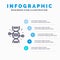 Healthcare, Medical, Bone Line icon with 5 steps presentation infographics Background