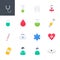 Healthcare and Medical Colourful Icons Set, Vector Illustration Design