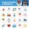 Healthcare and medical pixel perfect icons
