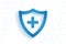 Healthcare medical shield for virus protection background