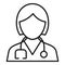 Healthcare nurse icon, outline style