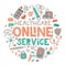 Healthcare Online Service vector illustration