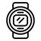 Healthcare pedometer icon outline vector. Footstep activity tracker