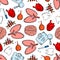 Healthcare seamless pattern with objects