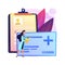 Healthcare smart card abstract concept vector illustration.