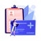 Healthcare smart card abstract concept vector illustration.