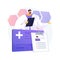 Healthcare smart card abstract concept vector illustration.