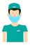 Healthcare worker in protective equipment