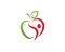healthy apple vector design icon