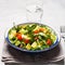 Healthy avocado spinach tomato salad