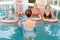 Healthy back training with water aerobics