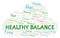 Healthy Balance word cloud.