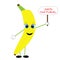 Healthy banana cartoon illustration vegan vector