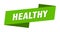 healthy banner template. healthy ribbon label.
