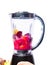 Healthy beetroot smoothie mixing in a blender