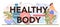 Healthy body typographic header. Idea of weight loss . Overweight person