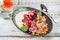 A healthy bowl of yoghurt, berries and muesli