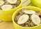 Healthy bran cereal and banana