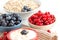 Healthy breacfast - Fresh berries and natural yogurt or sour