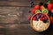 Healthy breakfast a bowl with fresh fruits and oats