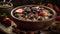 A healthy breakfast bowl of oatmeal, yogurt, and fresh berries generated by AI