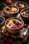 Healthy breakfast Cereals with fresh fruits AI generated