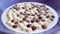 Healthy breakfast with milk on the table in a deep plate. Whole grain chocolate and milk balls. Healthy cereal breakfast. Children