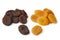 Healthy brown and orange dried apricot fruit