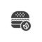 Healthy burger vector icon