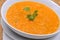 Healthy butternut squash creme soup