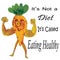Healthy carrot clip cartoon design