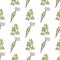 Healthy Carrot and Parsley Sprig Seamless Pattern