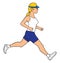 Healthy Cartoon Female Jogger