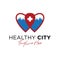 Healthy city vector illustration logo design