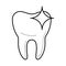 Healthy clean tooth icon, vector illustration