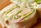 Healthy club sandwich pita bread