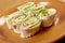 Healthy club sandwich pita bread roll