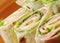 Healthy club sandwich pita bread roll