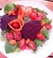 Healthy Colorful Vegan Beet Jackfruit Salad