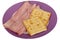 Healthy Cooked Ham Slices with Wholegrain Crackers