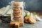 Healthy cookies in a glass jar