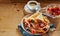 Healthy country breakfast with berry CrÃªpe