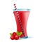 Healthy Cranberry Smoothie Drink in Glass