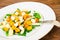 Healthy and Diet Food: Salad, Pumpkin, Pear