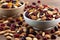 Healthy Dried Fruit and Nut Mix with Almonds Raisins Cranberries