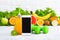 Healthy eating diet sport mobile phone application service website mockup