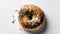 Healthy eating Gourmet bagel snack with whole wheat and sesame seed generated by AI